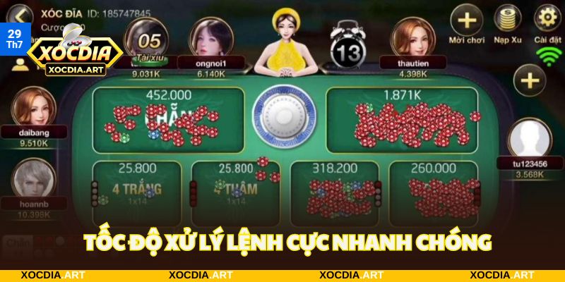 Tốc độ xử lý lệnh thanh toán nhanh chóng từ 1 - 5 phút